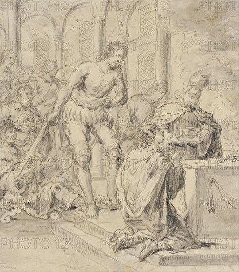 Sacrificial Scene, between 1596 and 1674. Creator: Leonard Bramer.