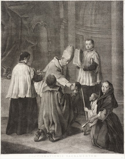 Confirmation, c1755. Creators: Marco Alvise Pitteri, Pietro Longhi.