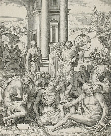 An Assembly of Wise Men and Women, between circa 1510 and circa 1520. Creator: Marco Dente.