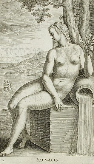 Salamacis, 1587. Creator: Philip Galle.