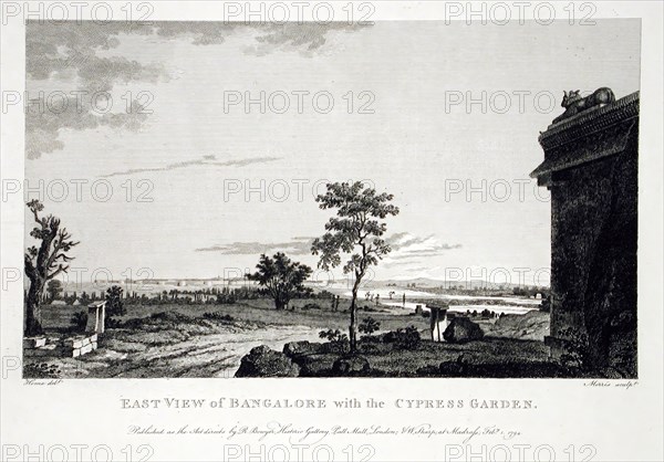 East View of Bangalore with the Cypress Garden, 1794. Creator: Robert Home.