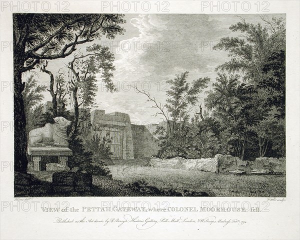 View of the Pettah Gateway Where Colonel Moorhouse Fell, 1794. Creator: Robert Home.