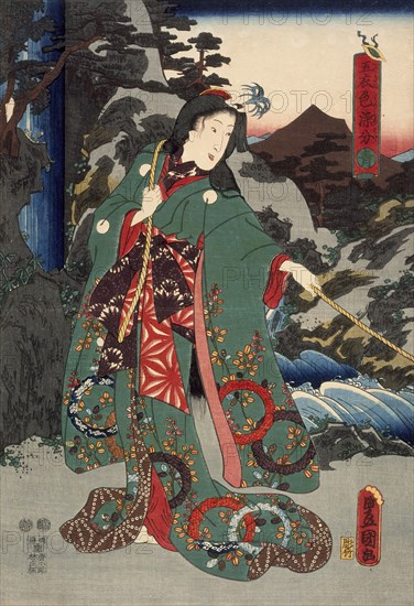 Green, between circa 1847 and circa 1852. Creator: Utagawa Kunisada.