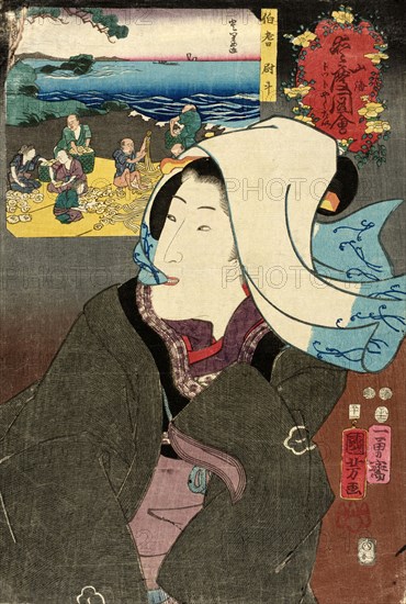 Beauty in Wind: Totto yakutae, 1852. Creator: Utagawa Kuniyoshi.