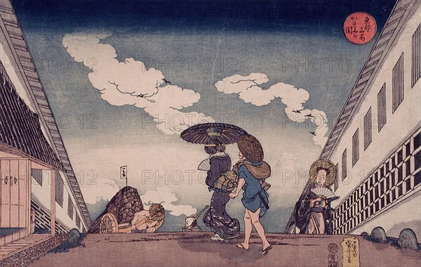 Kasumigaseki, published 1834. Creator: Utagawa Kuniyoshi.