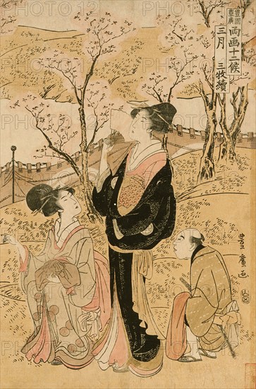 March: Viewing Cherry Blossoms, 1801. Creator: Utagawa Toyohiro.