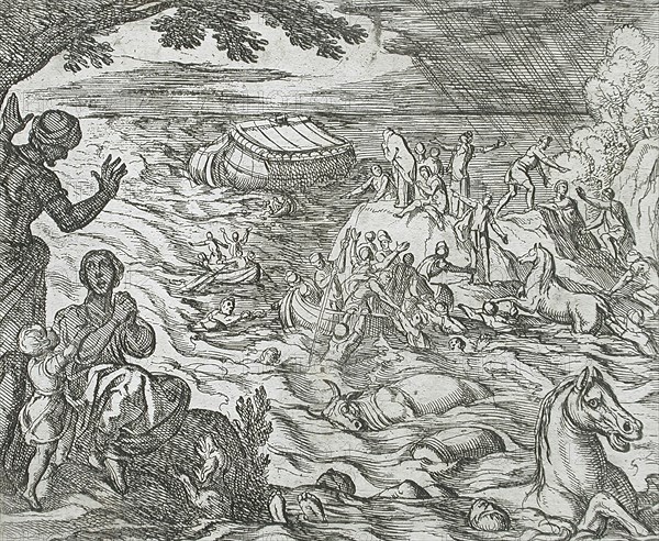 The Flood, published 1606. Creators: Antonio Tempesta, Wilhelm Janson.