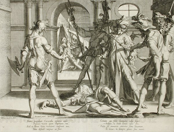 Beheading of the Roman Judge Papinian, 1607. Creator: Willem van Swanenburg.