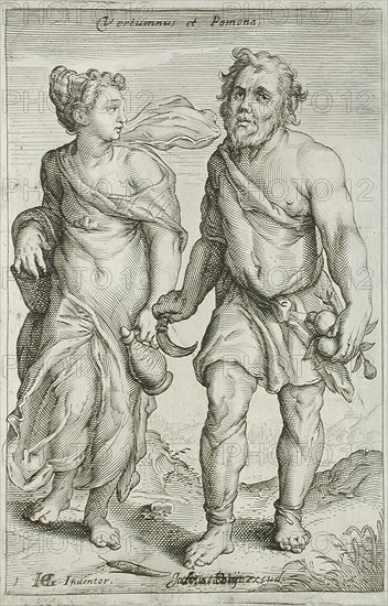 Vertumnus and Pomona, between 1607 and 1610. Creator: Workshop of Jacob Matham.