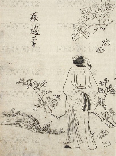 Chinese Scholar in a Landscape, c1760. Creator: Unknown.