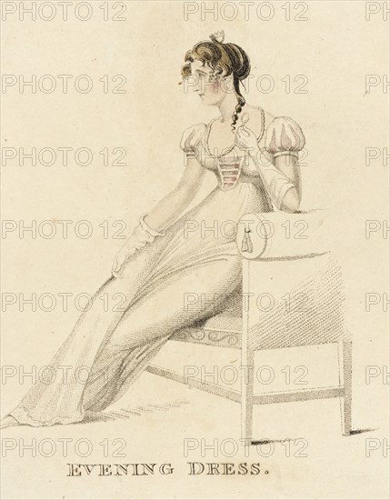 Fashion Plate (Evening Dress), 1813. Creator: Unknown.