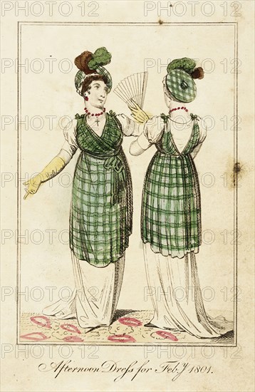 Fashion Plate (Afternoon Dress for Feby. 1801), 1801. Creator: Unknown.