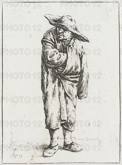 Peasant with His Hand in His Cloak, c1638. Creator: Adriaen van Ostade.