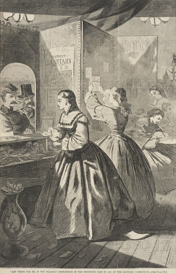 Any Thing for me, if you Please?' - Post Office of the Brooklyn Fair in Aid of the Sanitary..., 1864 Creator: Unknown.