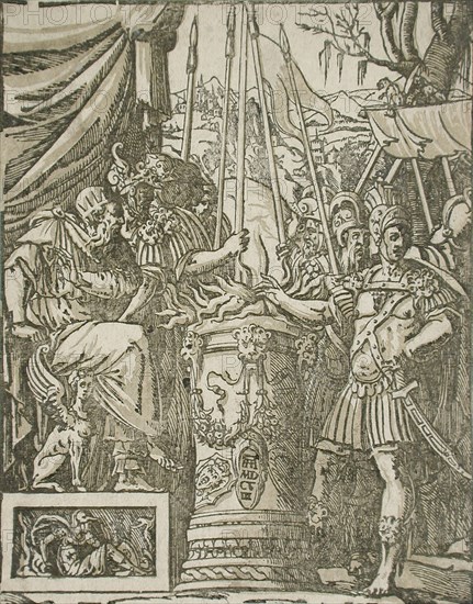 Mucius Scaevola, 1608. Creator: Andrea Andreani.