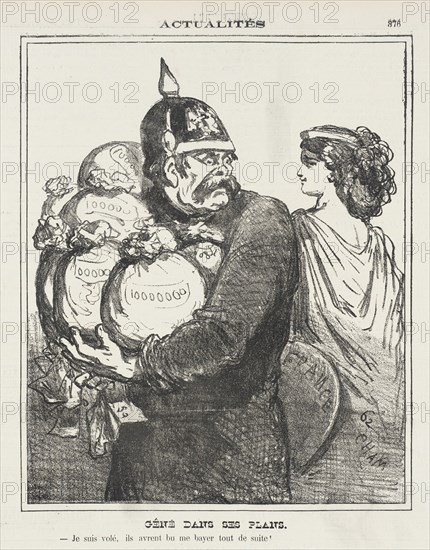 Gêné dans ses plans. Je suis volé, ils aurent bu me bayer tout de suite!, 1871. Creator: Cham.