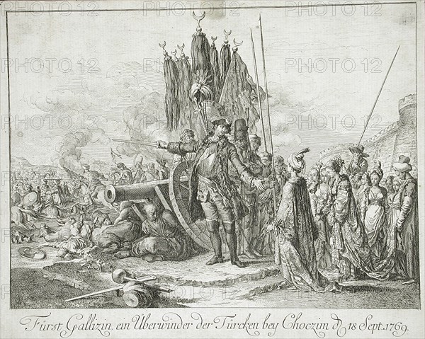 Battle Near Choczim on Sept, 18 1769. Creator: Unknown.