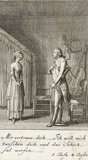 Plate 2 for Schiller's 'Intrigue and Love', 1785. Creator: Daniel Nikolaus Chodowiecki.