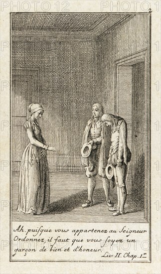 Illustration for Le Sage's 'Gil Blas', 1783. Creator: Daniel Nikolaus Chodowiecki.