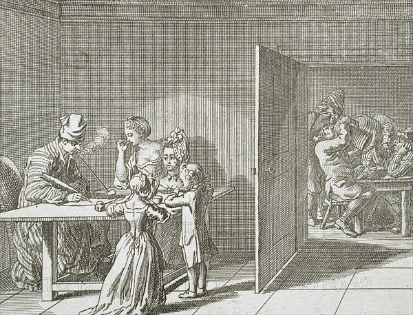 Illustration for Basedow's 'Elementary Work', 1770. Creator: Daniel Nikolaus Chodowiecki.