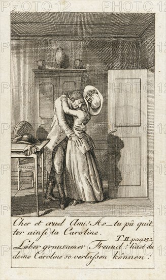 Illustration for 'Caroline of Lichtfield', 1786. Creator: Daniel Nikolaus Chodowiecki.