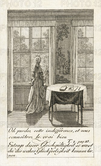 Illustration for 'Caroline of Lichtfield', 1786. Creator: Daniel Nikolaus Chodowiecki.