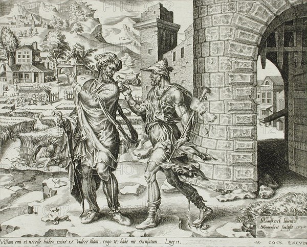 The First Excuse: the Man who Bought a Piece of Land, 1559. Creator: Dirck Volkertsen Coornhert.