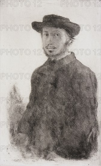 Self-Portrait, 1857. Creator: Edgar Degas.