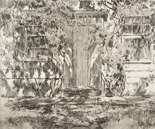 Old Doorway, Easthampton, 1920. Creator: Frederick Childe Hassam.