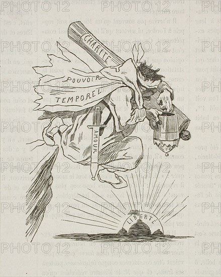 Le Saut du Pape, 1857. Creator: Félicien Rops.