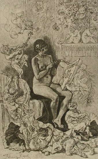 Rimes de joie, 1881. Creator: Félicien Rops.