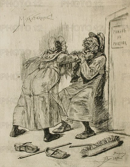 Misanthropie!, 1872. Creator: Félicien Rops.