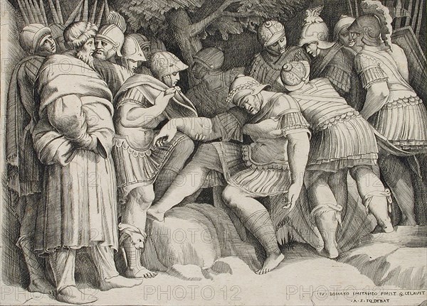 The Wounded Scipio, c1546. Creator: Giulio Bonasone.