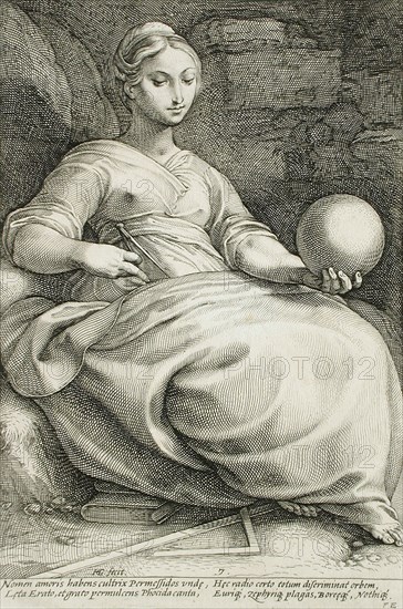 Erato, 1592. Creator: Hendrik Goltzius.