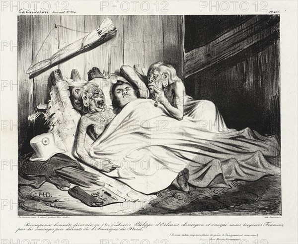 Récompense honnête, décernée...à Louis-Philippe, 1835. Creator: Honore Daumier.