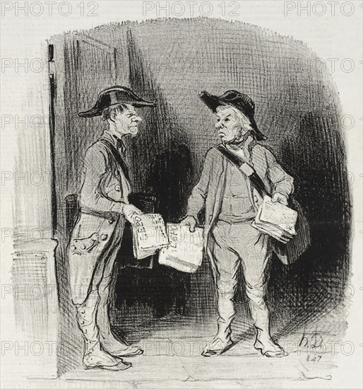 Les Vendeurs de l'Époque, 1845.  Creator: Honore Daumier.