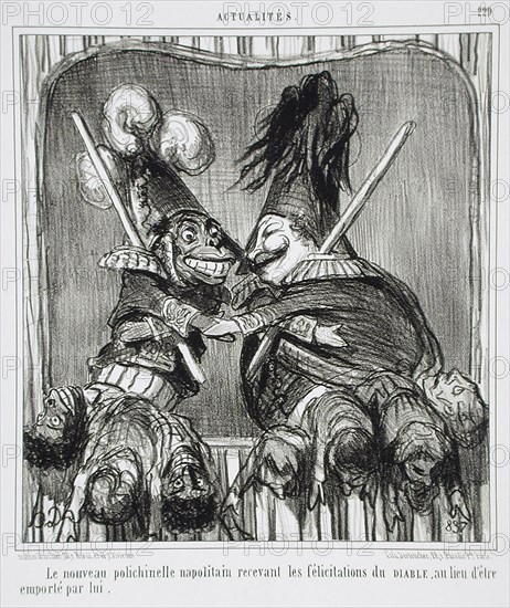 Le Nouveau polichinelle napolitain.., 1855. Creator: Honore Daumier.