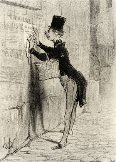Le Placeur, 1842. Creator: Honore Daumier.