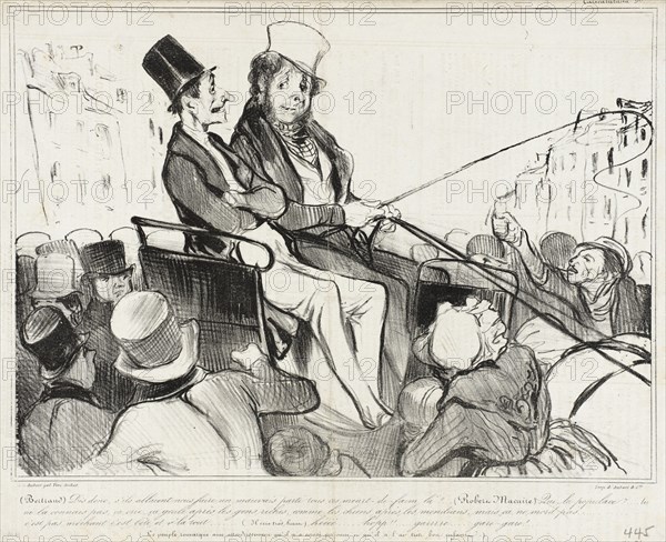 (Bertrand), Dis donc, s'ils allaient nous faire.., 1838. Creator: Honore Daumier.