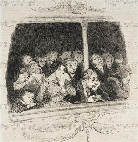La Cinquième acte à la Gaîté, 1848. Creator: Honore Daumier.