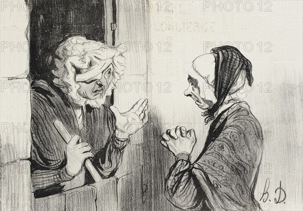 Mon Dieu! m'ame Bombec, qué que vous avez donc attrappé?, 1842. Creator: Honore Daumier.