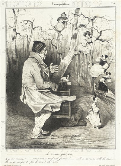 Le vieux garçon, 1833. Creator: Honore Daumier.