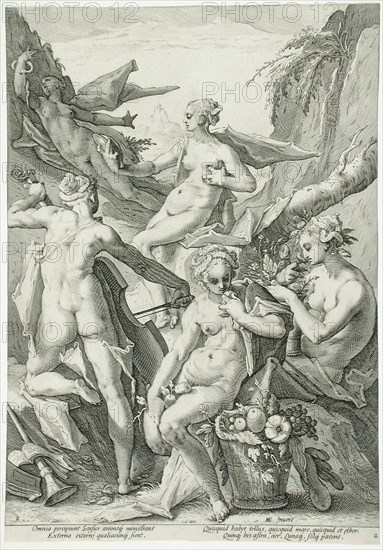 The Five Senses, 1588. Creator: Jacob Matham.