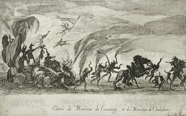 Entry of M. de Couvonge and M. de Chalabre, 1627. Creator: Jacques Callot.