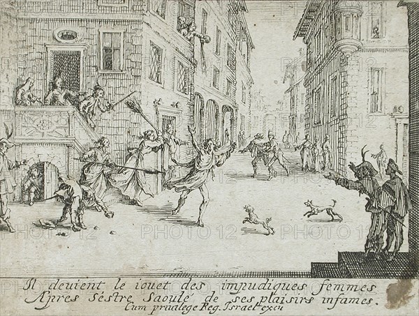 The Prodigal Son is Ruined, 1634. Creator: Jacques Callot.