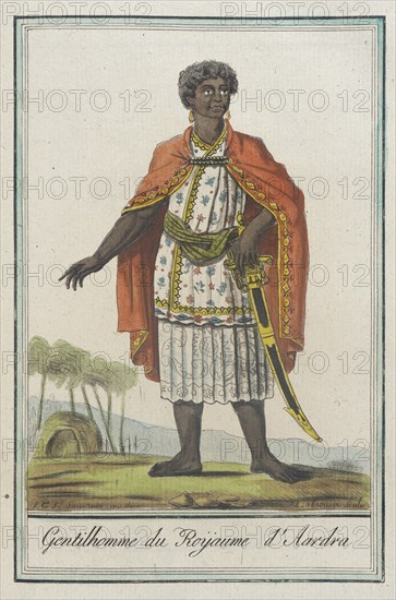 Costumes de Différents Pays, 'Gentilhomme du Roÿaume d'Aardra', c1797. Creator: Jacques Grasset de Saint-Sauveur.