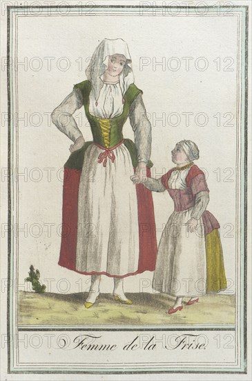 Costumes de Différents Pays, 'Femme de la Frise', c1797. Creator: Jacques Grasset de Saint-Sauveur.