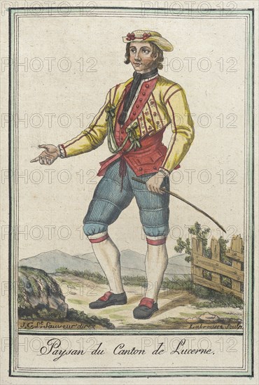 Costumes de Différents Pays, 'Paysan du Canton de Lucerne', c1797. Creator: Jacques Grasset de Saint-Sauveur.