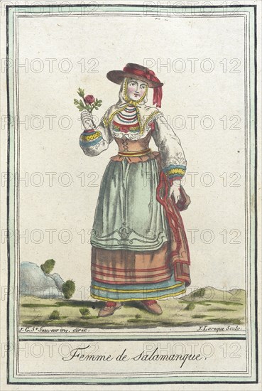 Costumes de Différents Pays, 'Femme de Salamanque', c1797. Creator: Jacques Grasset de Saint-Sauveur.