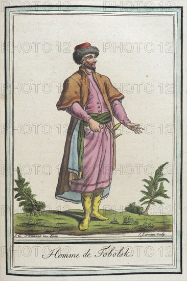 Costumes de Différents Pays, 'Homme de Tobolsk', c1797. Creator: Jacques Grasset de Saint-Sauveur.
